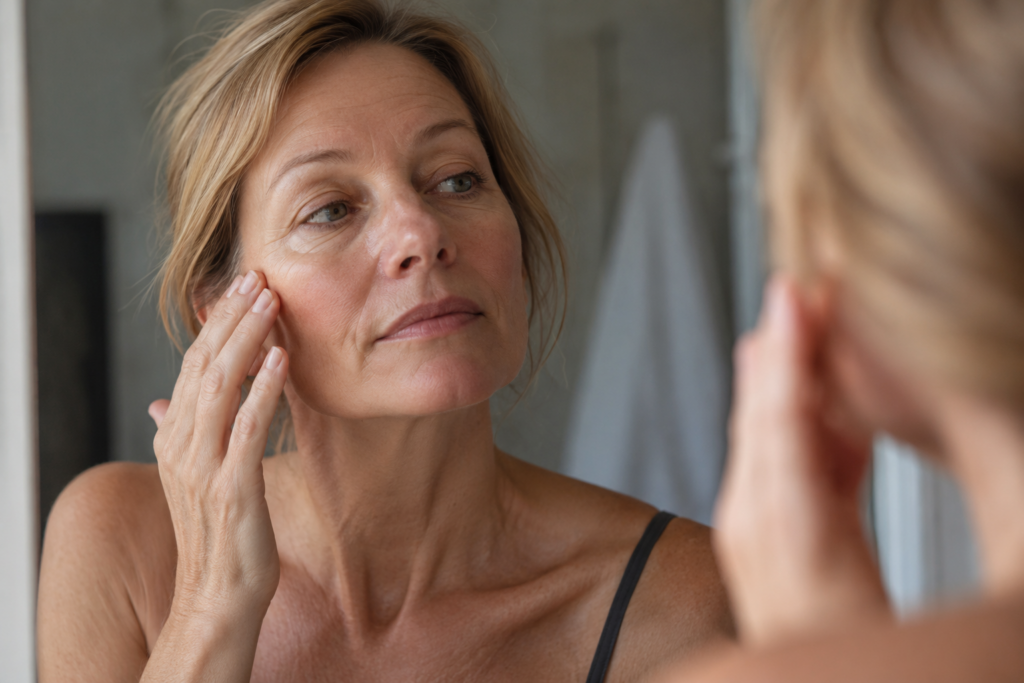 MÉNOPAUSE & PEAU : POURQUOI LA PEAU CHANGE-T-ELLE SI VITE APRÈS 45 ANS ?